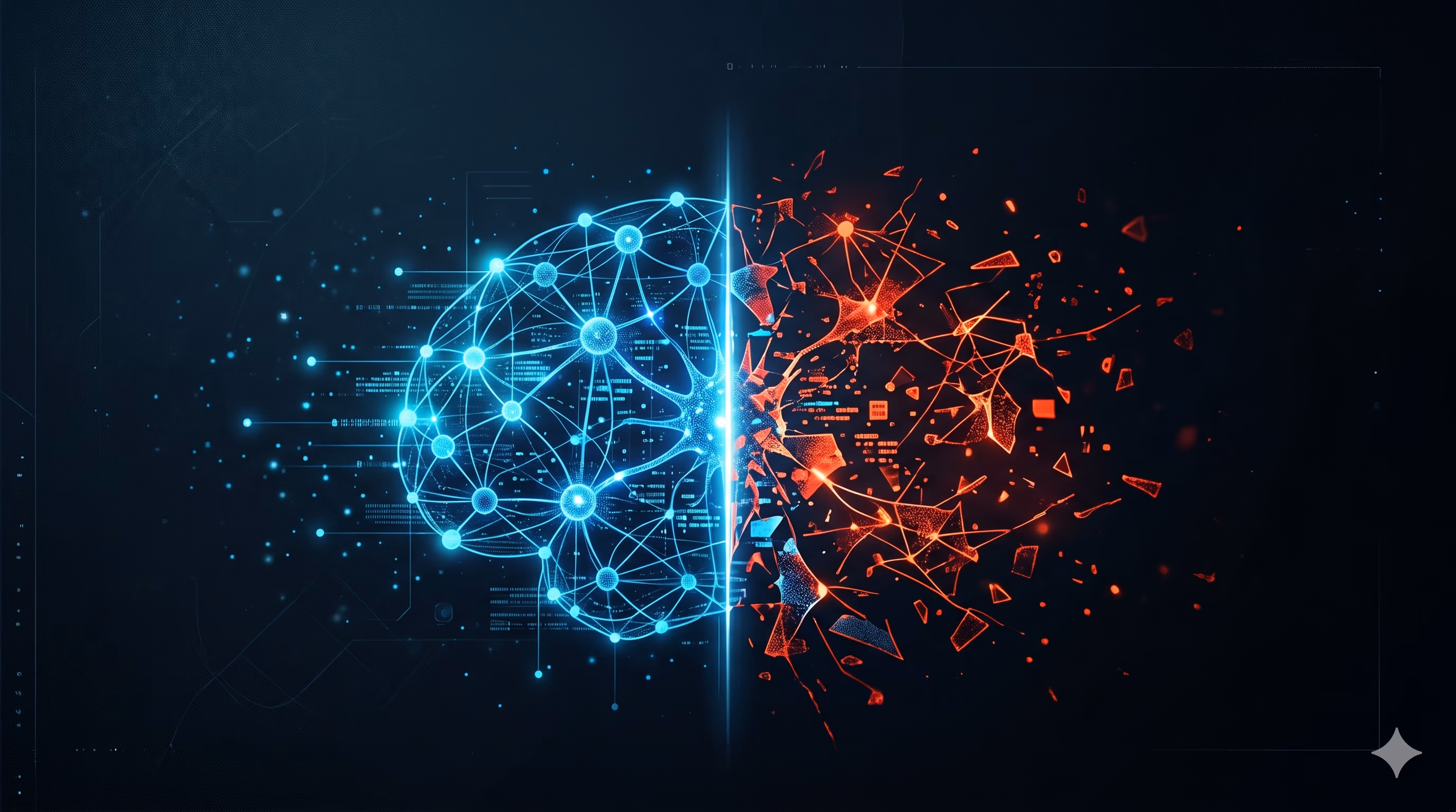 AI knowledge cutoff hallucination concept showing neural network data boundaries